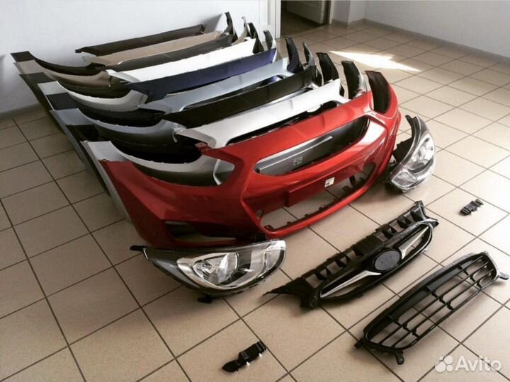 Бампер передний Hyundai Solaris 2010-2014