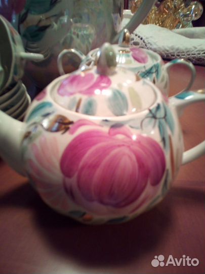 Чайный сервиз агашки с трактирным чайником