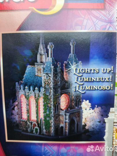 Собор парижской богоматери. 3D паззл с подсветкой