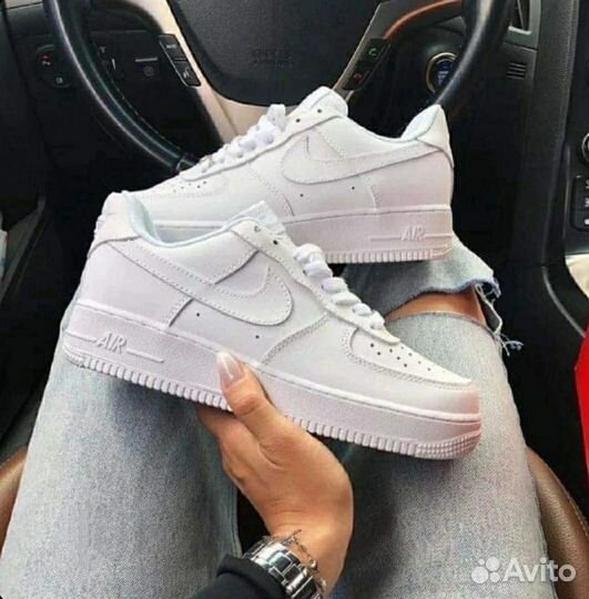 Кроссовки женские nike air force 1 белые