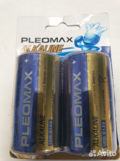 Батарейки Pleomax тип D (LR20) Duracell С LR14