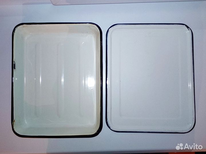 Эмалированный лоток СССР форма для холодца ёмкость