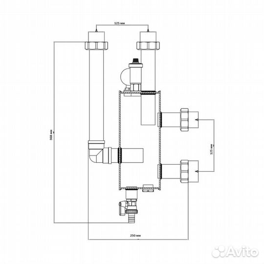 Гидравлическая стрелка 1*1/2 Vieir VR205