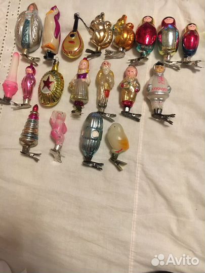 Елочные игрушки СССР на прищепке