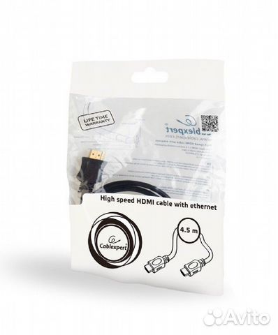 Hdmi-Hdmi верс.2.0 (4K) 4.5м, для PS3,PS4,PS5,XBox