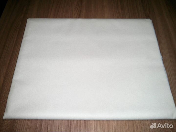 Скатерть хлопковая с прозрачным покрытием новая