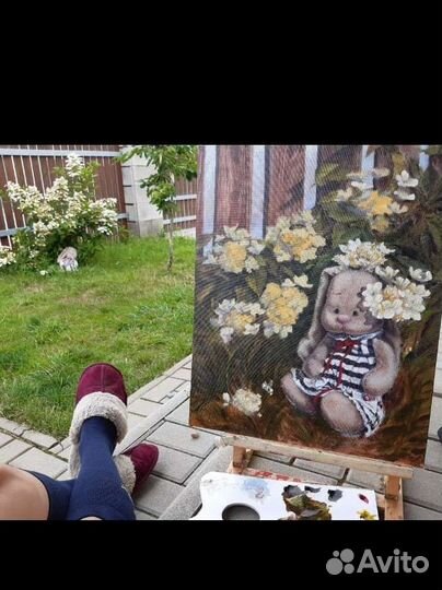 Картина маслом на холсте в раме 