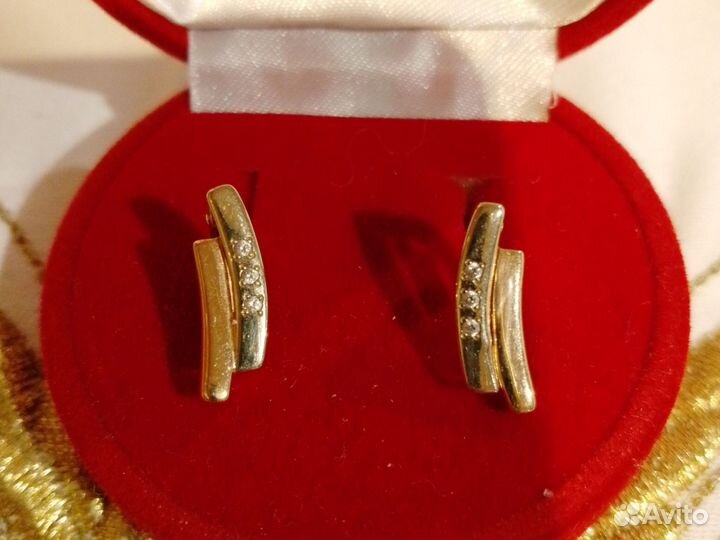 Золото 585 серьги -3 гр