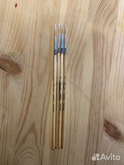 Кисти Сонет синтетика круглая тонкие №1 (4шт)