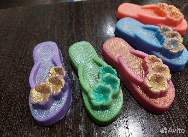 Мыло ручной работы сувенир шлепки подарок