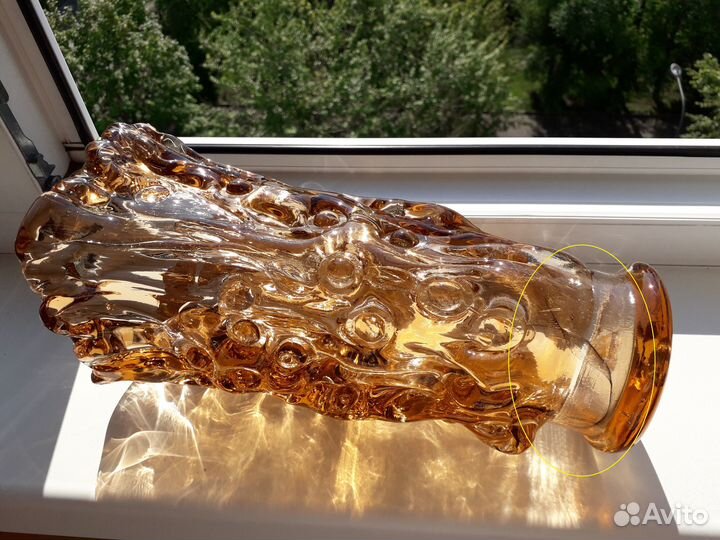 Ваза цветное стекло СССР Неман