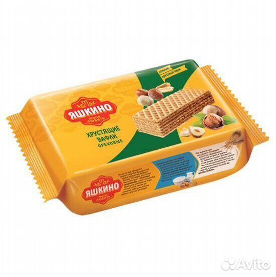 Вафли Яшкино ореховые 200г