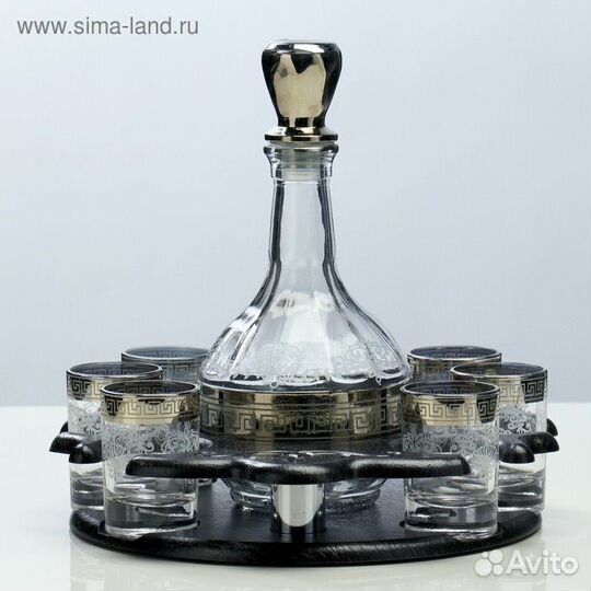 Мини-бар 7 предметов Столичный, гравировка 500/50