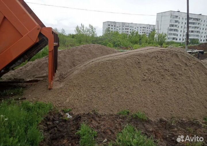 Песок речной комсомольский от 10 тонн