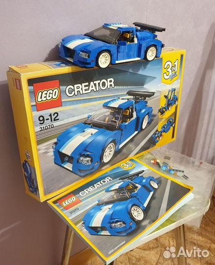 Lego Creator 31070. Гоночный автомобиль 3 в 1