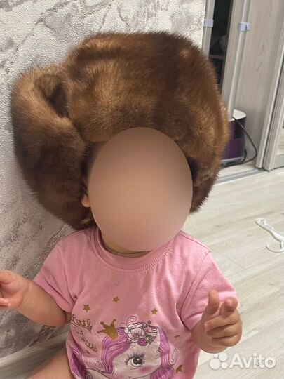 Норковая шапка мужская ушанка