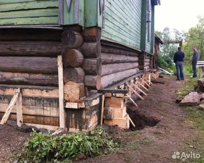 Замена венцов, лаг, подъем дома