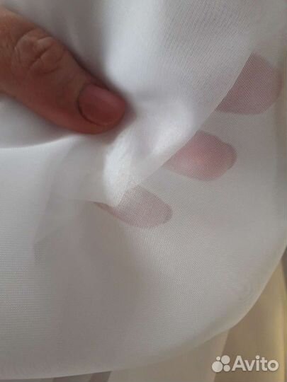 Вуаль с утяжелителем белая