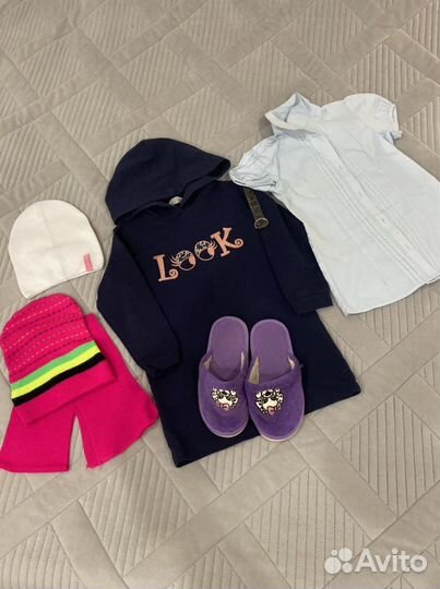 Вещи и обувь на девочку пакетом (4-6 лет)