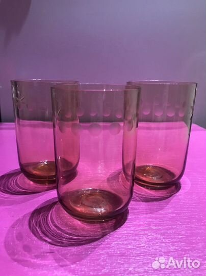 Стакан из цветного стекла СССР