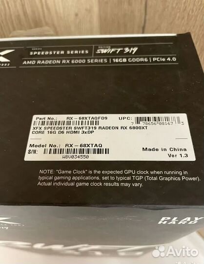 Видеокарта XFX AMD Radeon RX6800XT