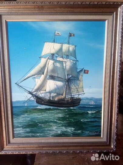 Картина маслом на холсте море