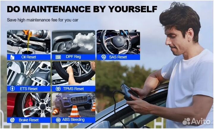 Автосканер Mucar CS6 OBD2 6 систем 7 сбросов