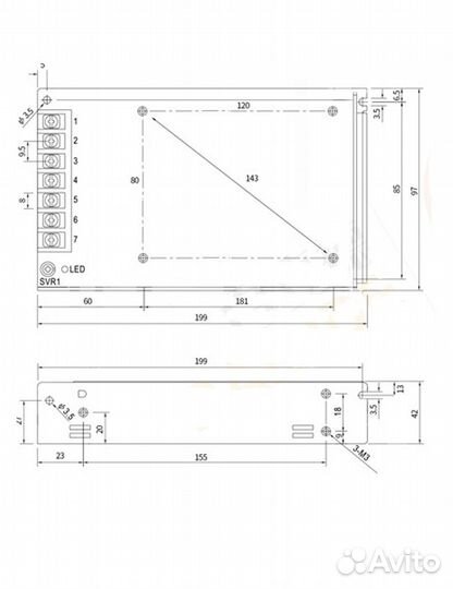 Блок Питания 12 Вольт 10 Ампер 120 Ватт Премиум