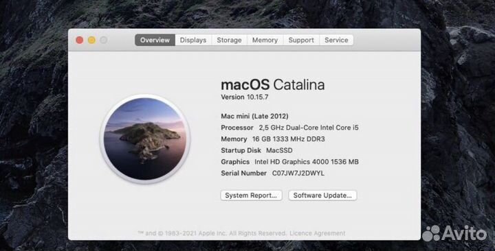 Apple Mac mini 2012 i5 16/256 2tb hdd