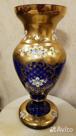 Ваза 45см Смальта.Лепка.Bohemia.Богемия