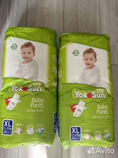 Подгузники-трусики yokosun L 44 шт и другие