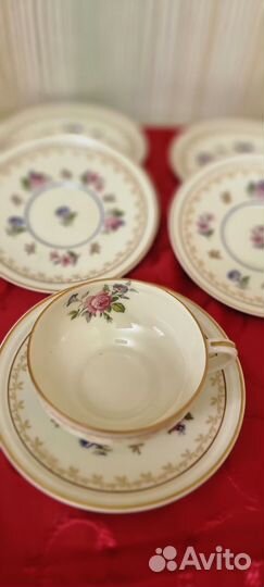 Антикварная фарфоровая чайная пара Lemoges