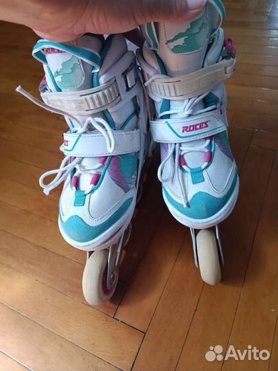 Детские ролики (р.30-35) и защита (р.S)