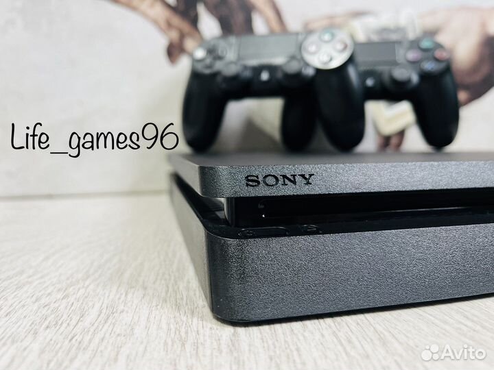 Sony playstation 4 slim 1tb / 2 геймпада+ 400игр