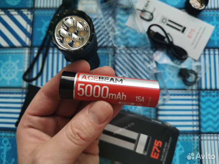 Фонарь Acebeam E75 nichia 519a 5000k