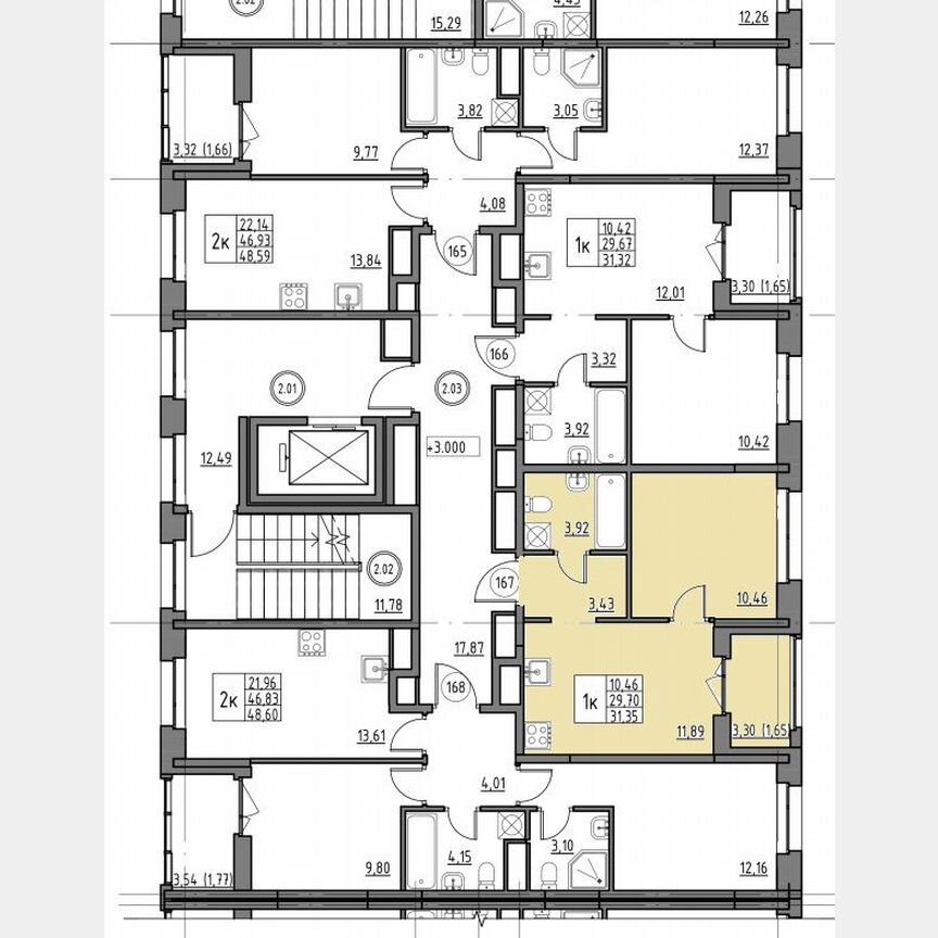 1-к. квартира, 31,4 м², 2/12 эт.
