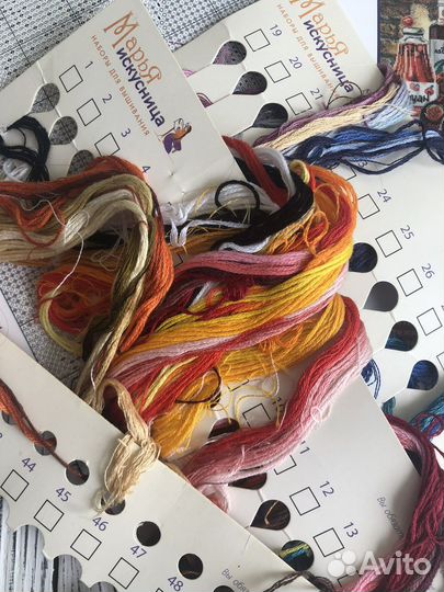 Набор для вышивания крестом (остатки) Марья И