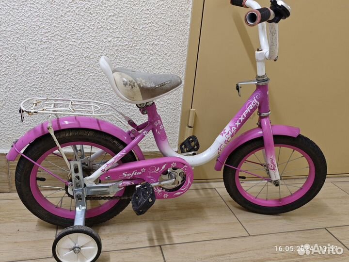 Велосипед детский maxxpro 12. Для девочки 2-4 года