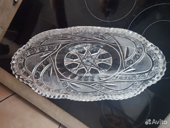 Хрустальный салатник СССР. Ваза для фруктов