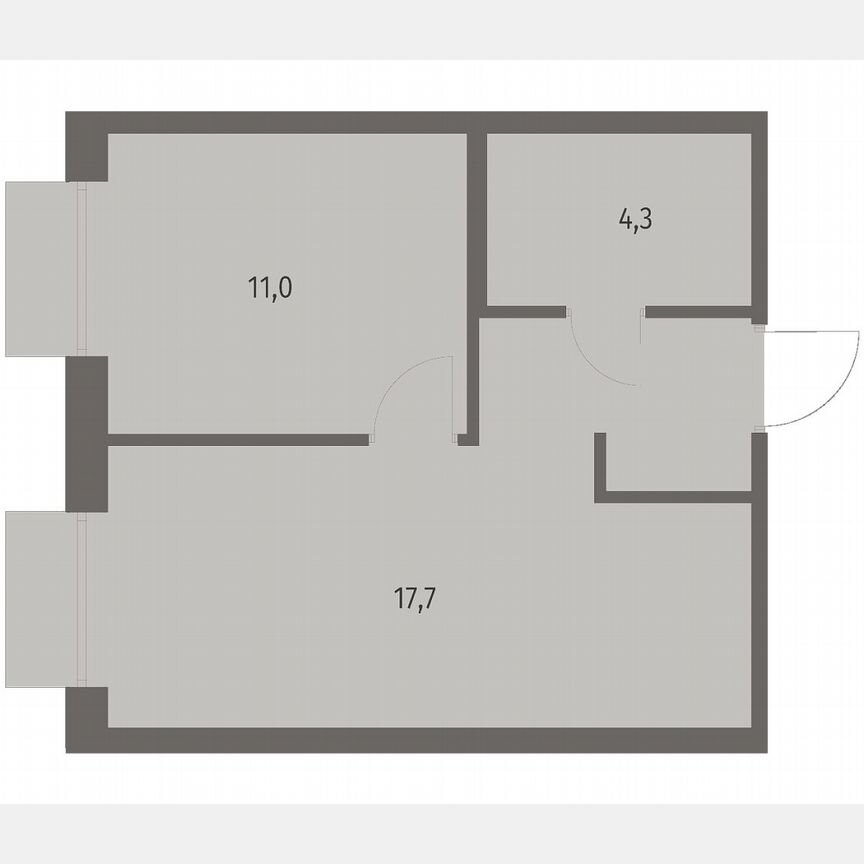 1-к. квартира, 37,3 м², 3/12 эт.