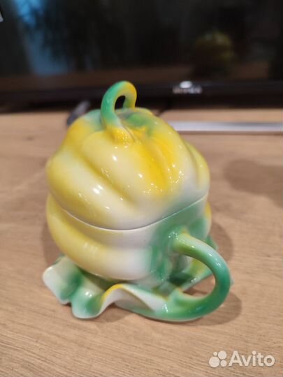 Фарфоровая Сахарница,Тыква