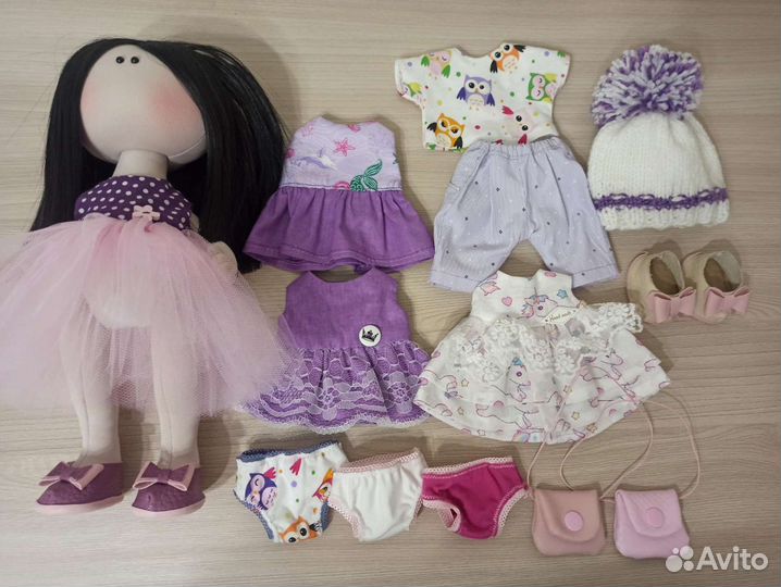 Интерьерная кукла с гардеробом