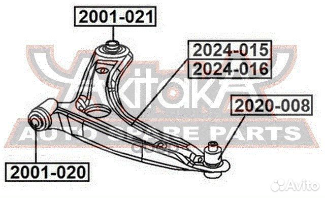 Рычаг передний нижний левый 2024016 asva