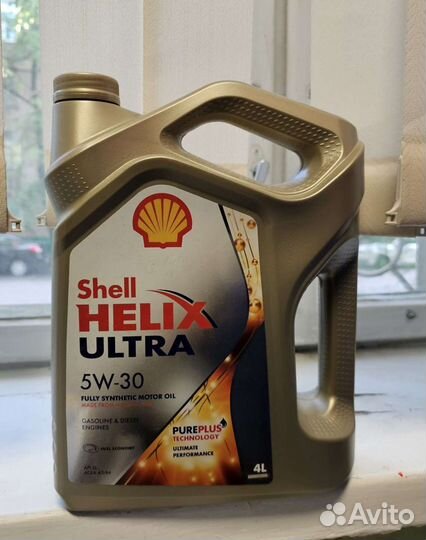 Моторное масло Shell helix ultra 5W-30 Синтетика 4