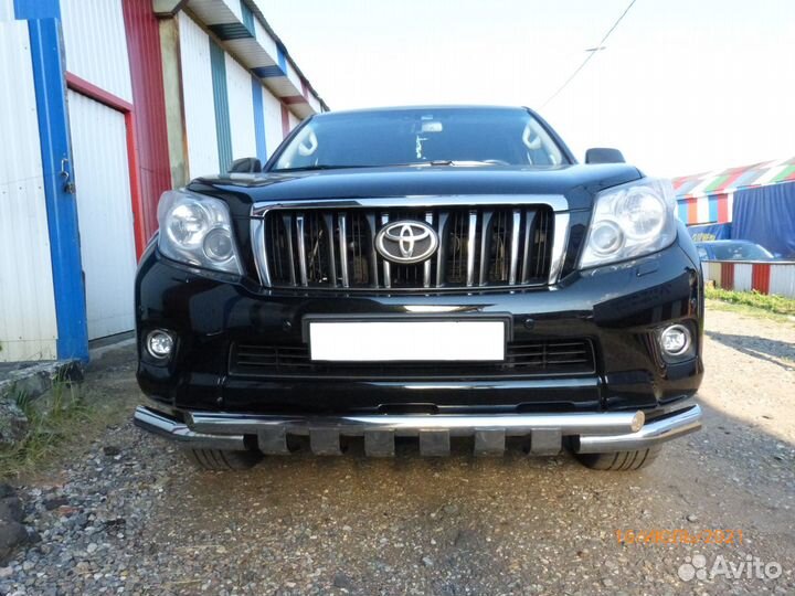 Передняя с клыками Нержавейка Тойота Прадо 150