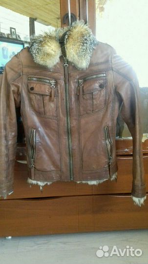Кожаная куртка на меху