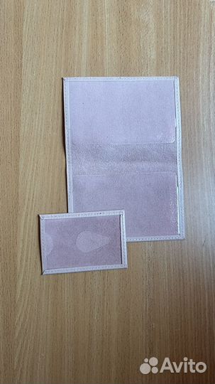 Кожаные обложка для паспорта и кардхолдер, новые