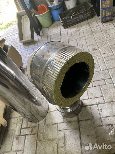 Труба для дымохода 115, 2 колена на 90 градусов