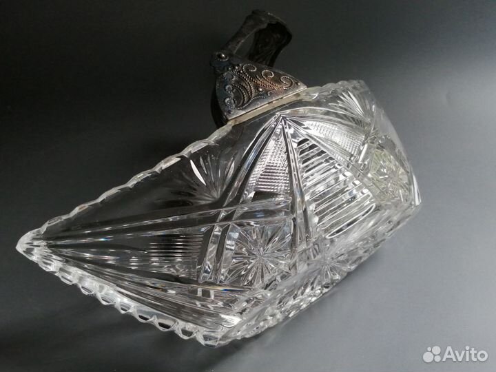 Хрустальная ладья СССР мельхиор