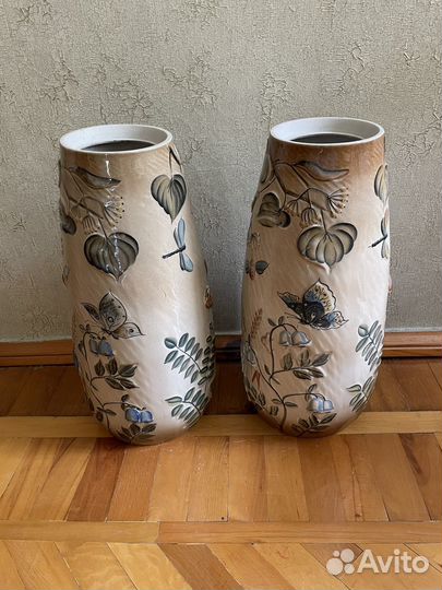 2 Вазы напольные керамические